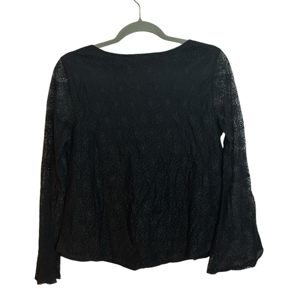 Emelee Black Lace Bell Sleeve Blouse - Picture 2 of 5